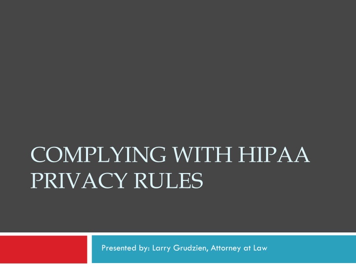complying with hipaa privacy rules