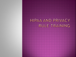 hipaa and privacy rule training
