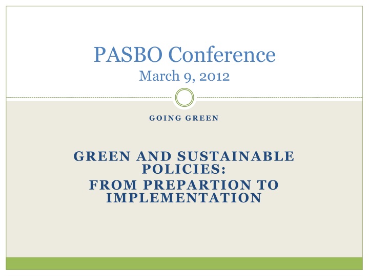 pasbo conference march 9 2012