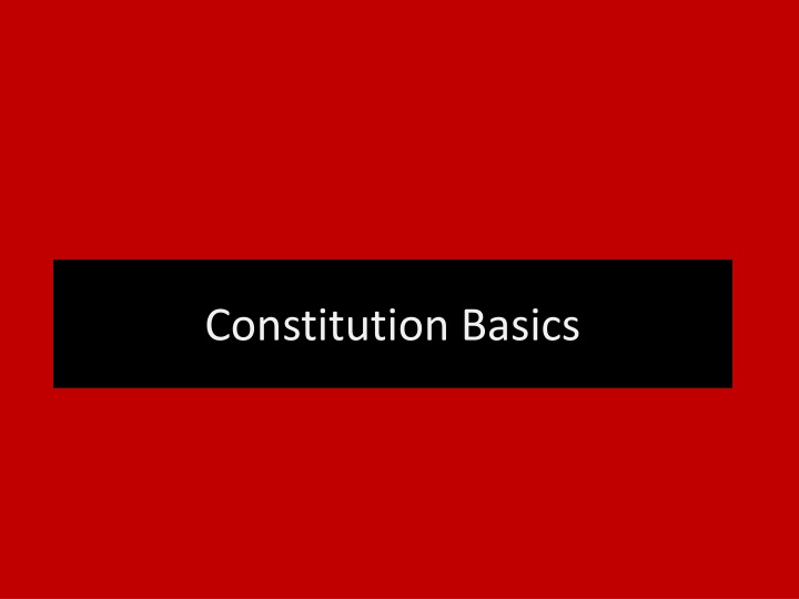 constitution basics