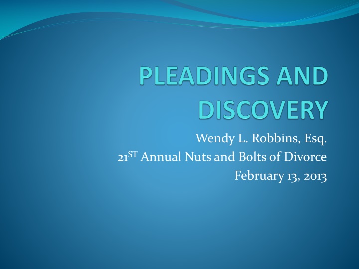 pleadings and discovery