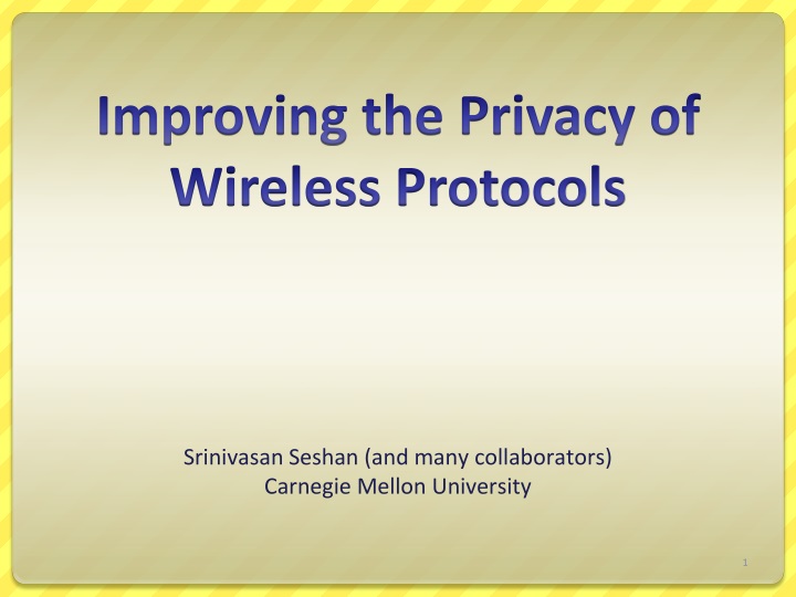 improving the privacy of wireless protocols