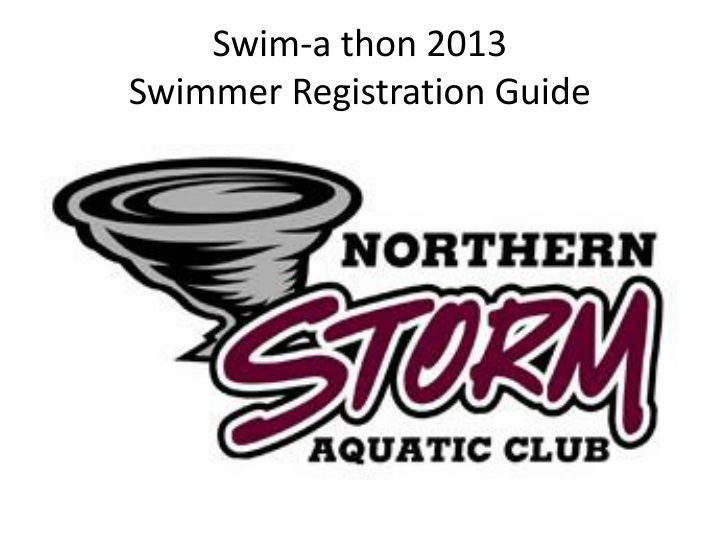 swim a thon 2013 swimmer registration guide