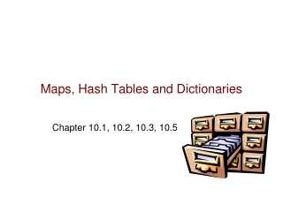 Maps, Hash Tables and Dictionaries