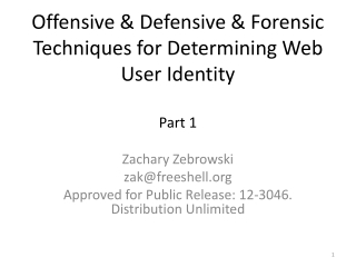 Offensive &amp; Defensive &amp; Forensic Techniques for Determining Web User Identity Part 1
