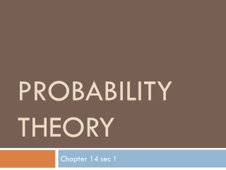 Probability theory