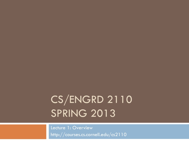 cs engrd 2110 spring 2013