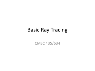 Basic Ray Tracing