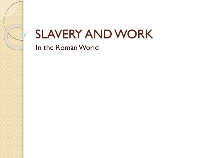 slavery and work