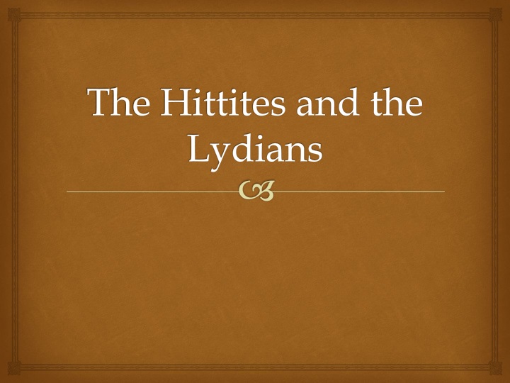the hittites and the lydians