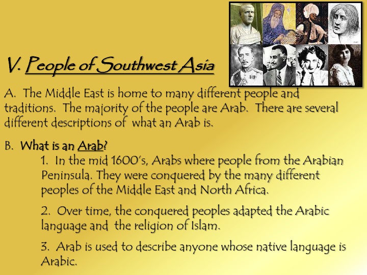 people of southwest asia a the middle east