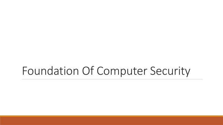 foundation of computer security