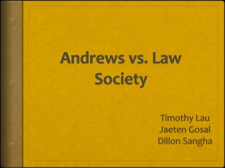 Andrews vs. Law Society