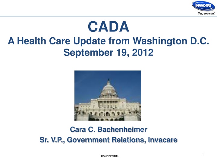 cada a health care update from washington d c september 19 2012