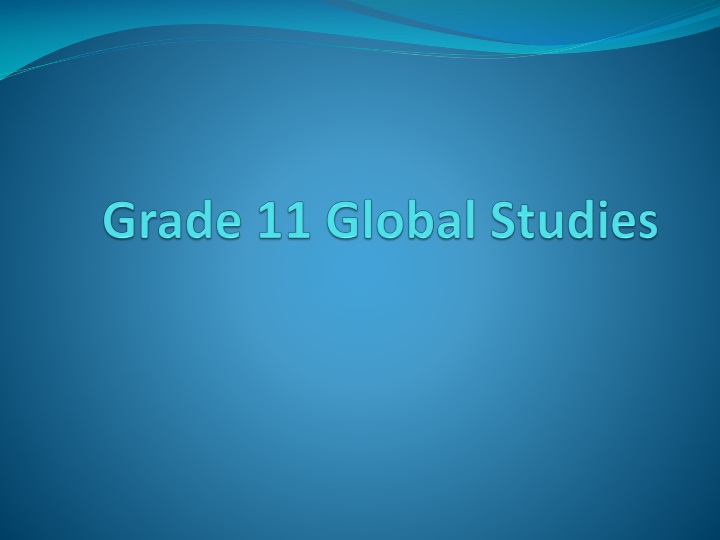 grade 11 global studies