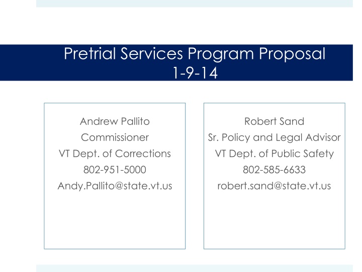 pretrial services program proposa l 1 9 14