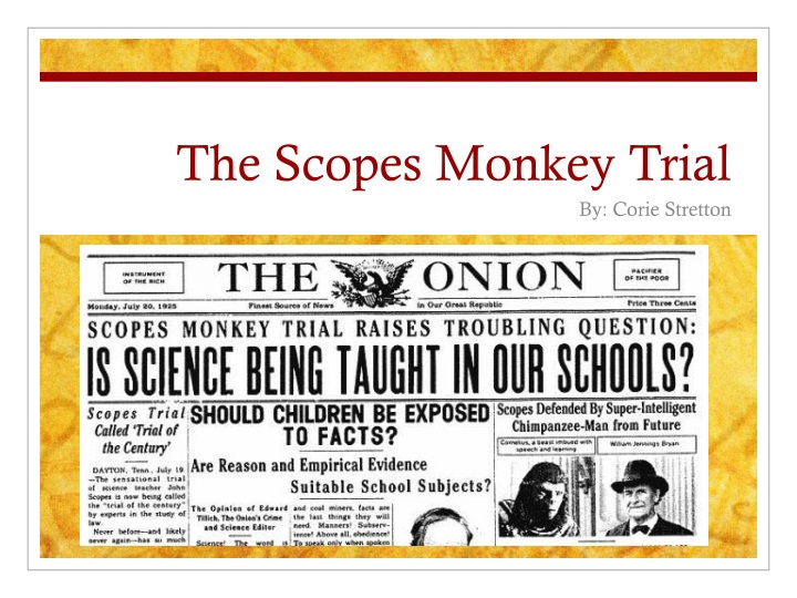 the scopes monkey trial