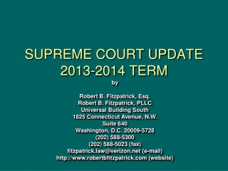 SUPREME COURT UPDATE 2013-2014 TERM