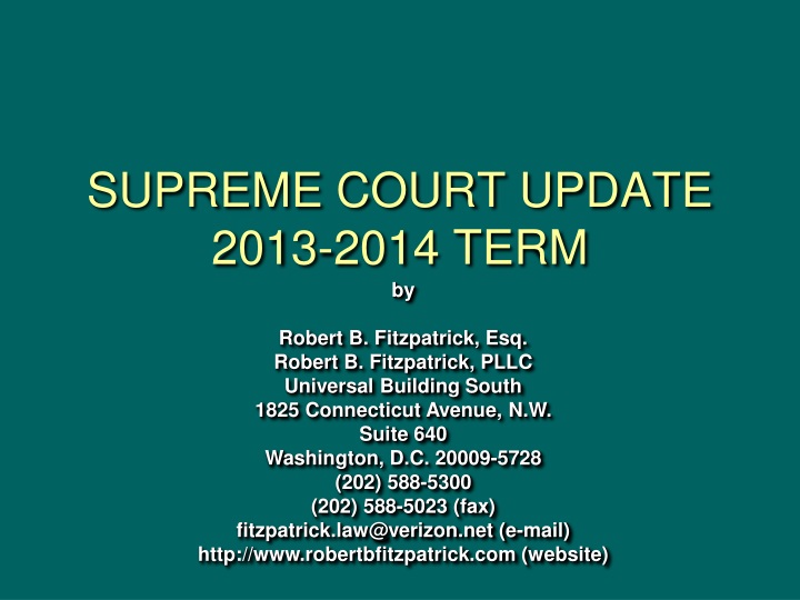 supreme court update 2013 2014 term