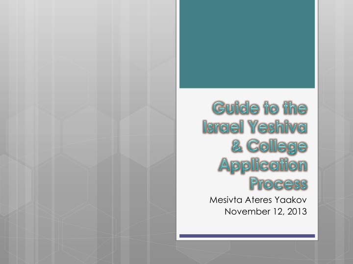 guide to the israel yeshiva college application process