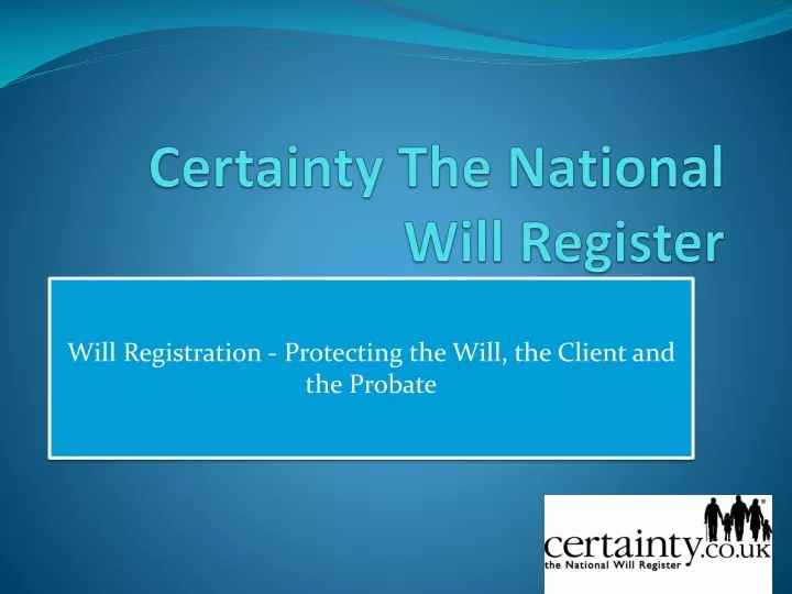 certainty the national will register