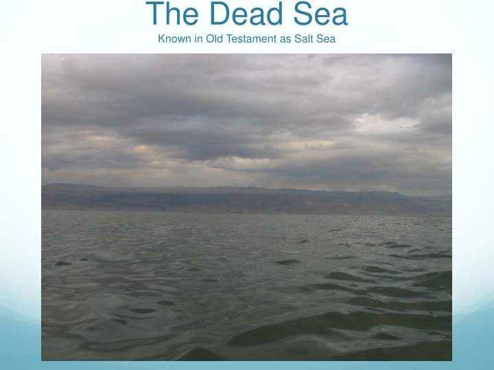the dead sea known in old testament as salt sea
