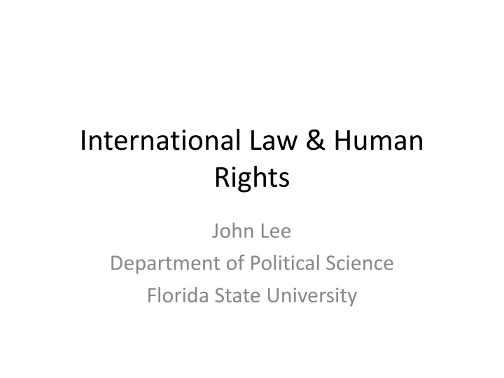 international law human rights
