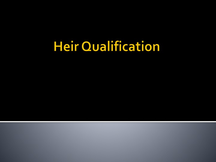 heir qualification