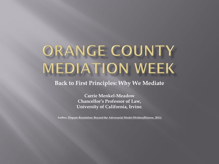 orange county mediation week