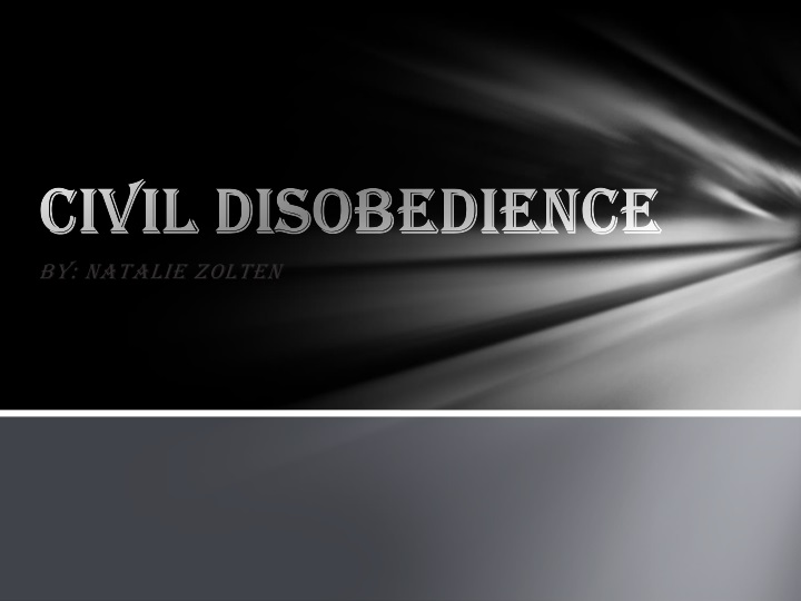 civil disobedience