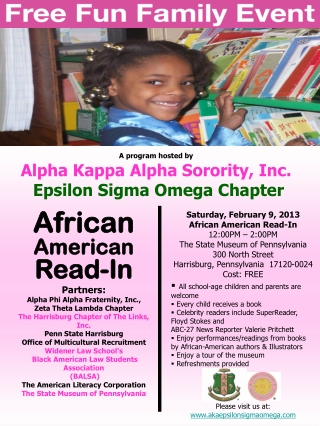 A program hosted by Alpha Kappa Alpha Sorority, Inc. Epsilon Sigma Omega Chapter