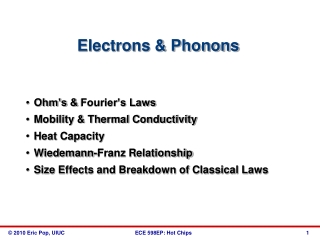 Electrons &amp; Phonons