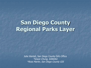 San Diego County Regional Parks Layer