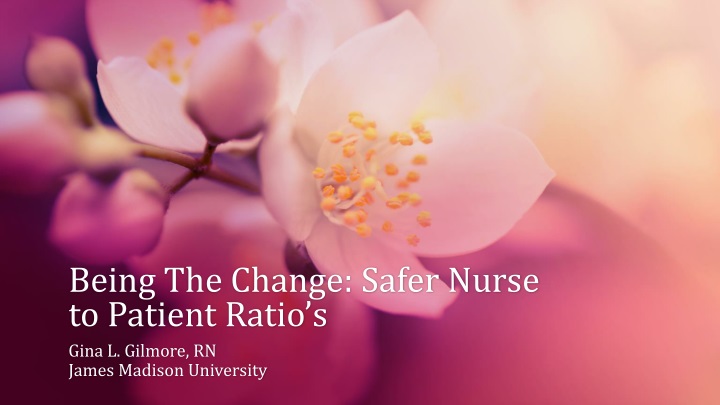 being the change safer nurse to patient ratio s