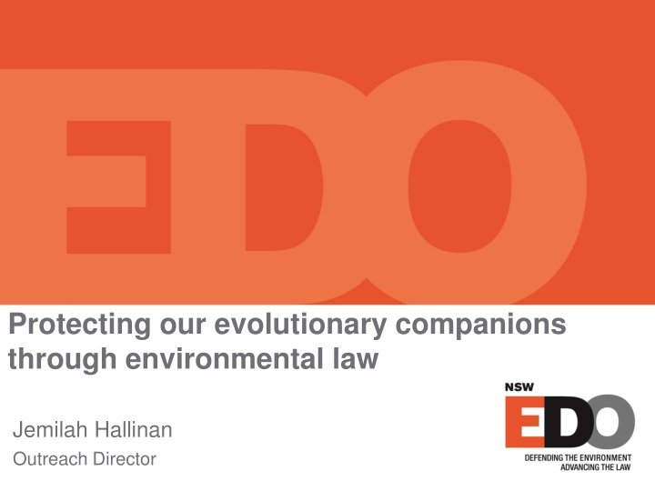 protecting our evolutionary c ompanions through environmental law