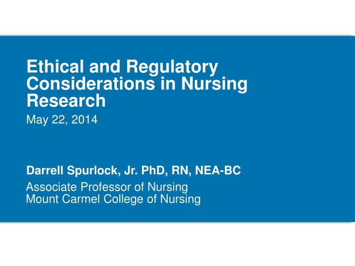 ethical and regulatory considerations in nursing research