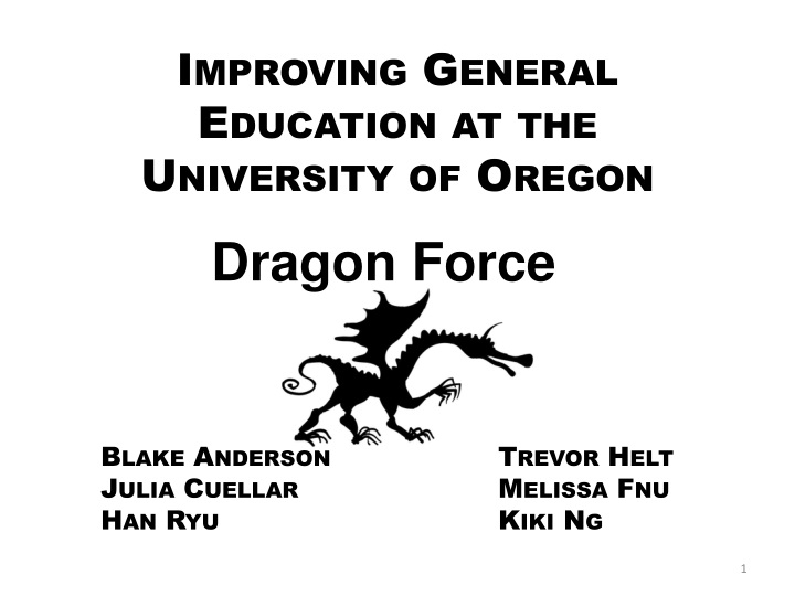 improving general education at the university