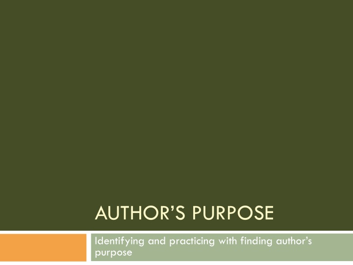 author s purpose