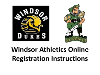 Windsor Athletics Online Registration Instructions