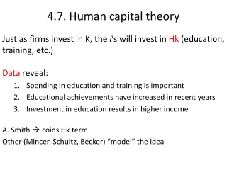 4.7. Human capital theory