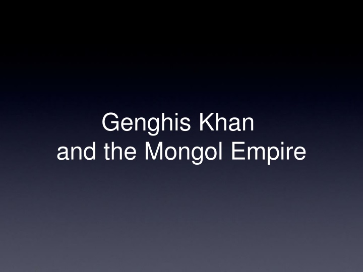genghis khan and the mongol empire