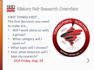 History Fair Research Overview