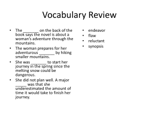 vocabulary review