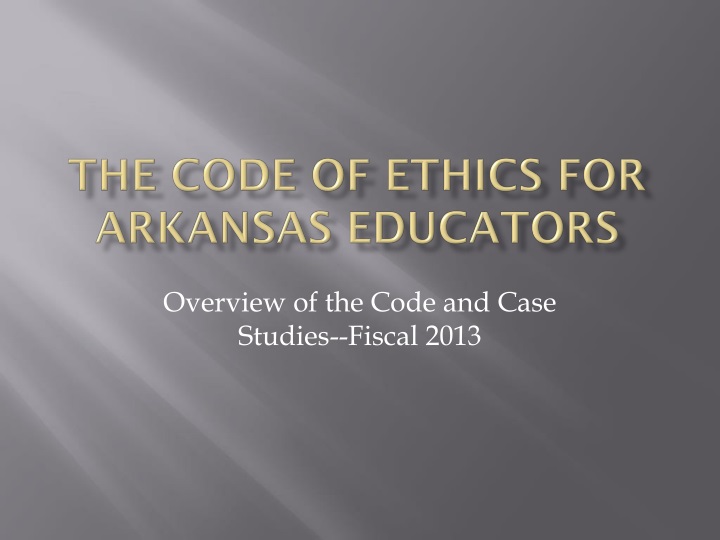 the code of ethics for arkansas educators