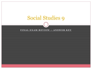 Social Studies 9