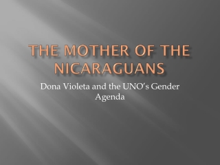 The Mother of the Nicaraguans