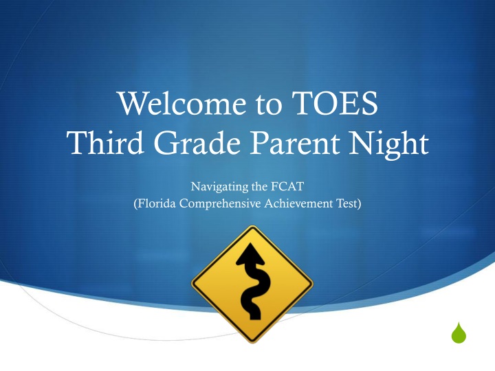 welcome to toes third grade parent night