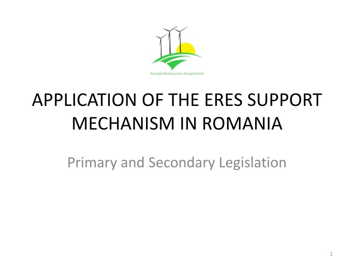 application of the eres support mechanism in romania