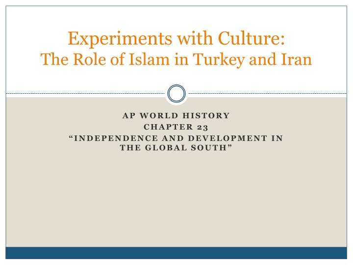 experiments with culture the role of islam in turkey and iran