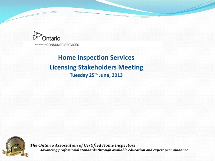 home inspection services licensing stakeholders